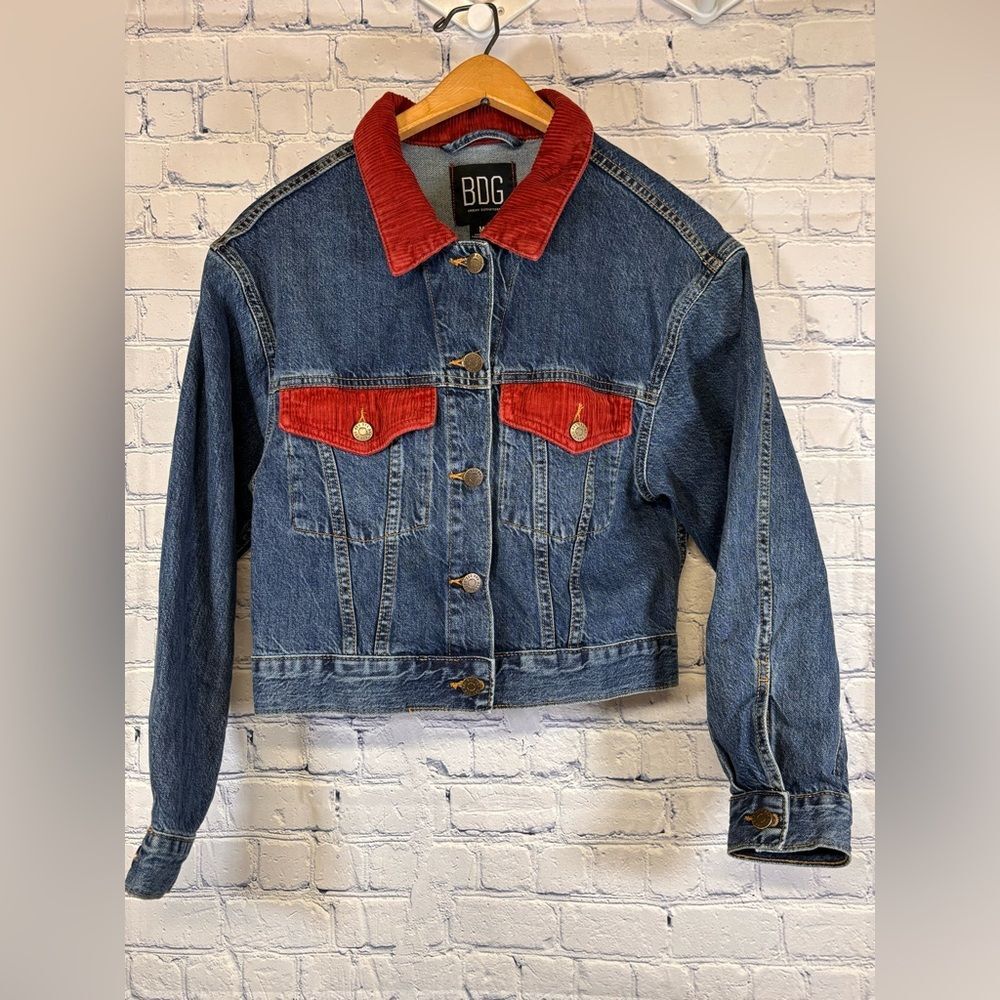 BDG Urban Outfitters Timber Creek Southwestern Coastal Cowgirl Denim Jacket M - Picture 2 of 10